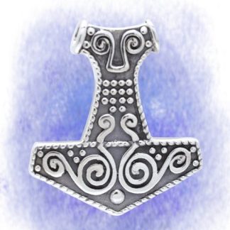 Anhänger Thors Hammer mit keltischem Muster aus 925-Silber