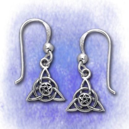 Ohrringe Charmed mit Pentagramm aus 925-Silber