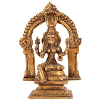 Durga sitzend 12 cm hell-antik