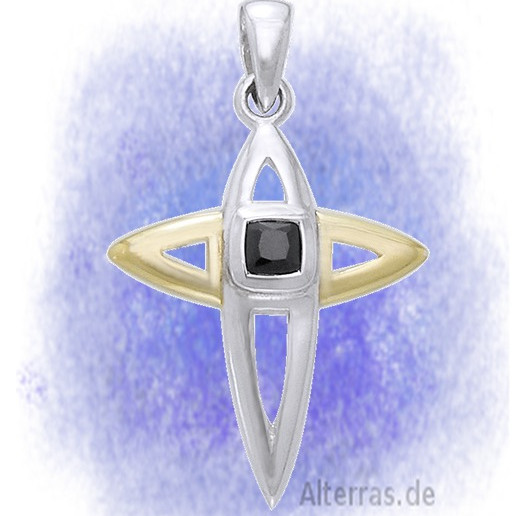 Anhänger Kreuz vergoldet aus 925-Silber