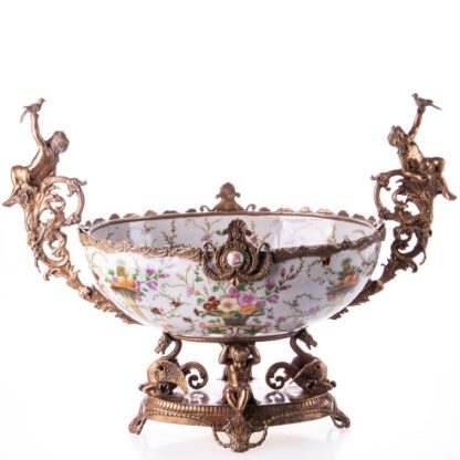 Grosse Prunkschale/Jardiniere mit Kindern und Drachen 49x64x36cm (2)