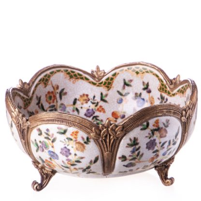 Jugendstil Schale "Blumen" 10x19x19cm