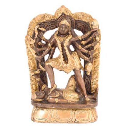 Kali stehend 17cm antik-gold