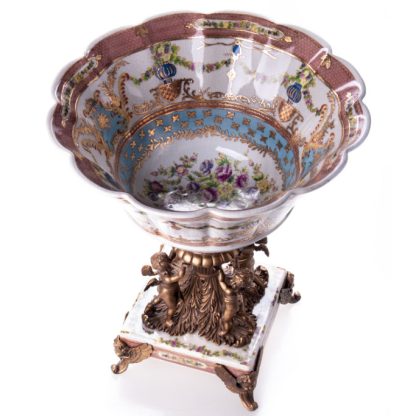 Prunkschale Jardiniere mit Engeln 38x32x32cm2