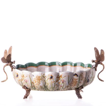Schale mit Libellen 17x39x22cm