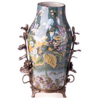 Vase mit Seerosen 25x18x13cm