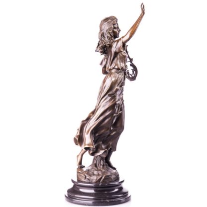 Bronze Figur Frau mit Lyra 59cm2