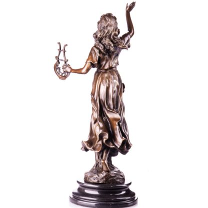 Bronze Figur Frau mit Lyra 59cm4 416x417 - Bronze Figur "Frau mit Lyra" 59cm