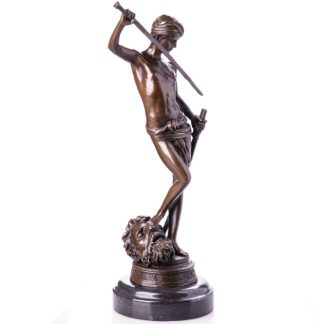 Bronze Figur Helden David nach Antonin Merciér 34x12x11cm
