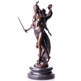 Bronze Figur Helden Kriegerin 42x20x15cm