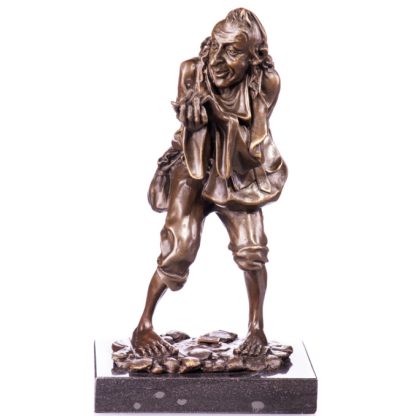 Bronze Figur Mann - Bettler 23cm