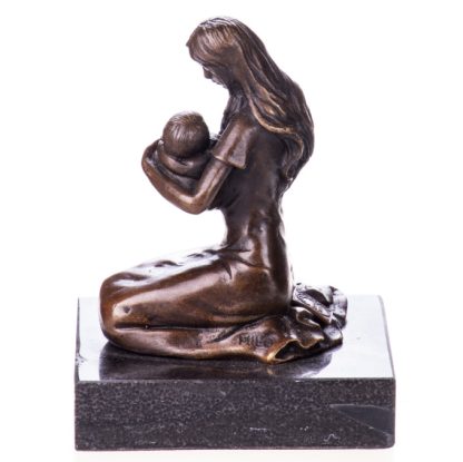 Bronze Figur Mutter und Kind 12cm2