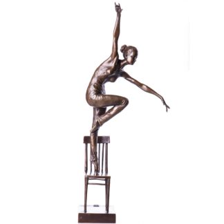 Bronze Figur Tänzerin auf Stuhl 49cm 324x324 - Bronze Figur "Art Deco Tänzerin" 40cm