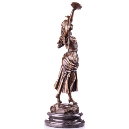 Bronze Figur "Tänzerin mit Tamburin" 50cm – Bild 3