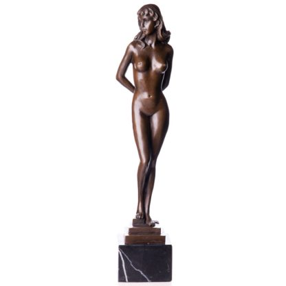 Bronzefigur Lady auf Stufensockel 37cm 416x417 - Bronze Figur "Lady - auf Stufensockel" 37cm