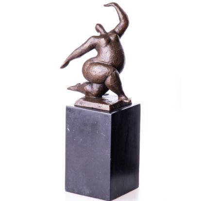 Bronzefigur Lady - dicke Dame 29cm