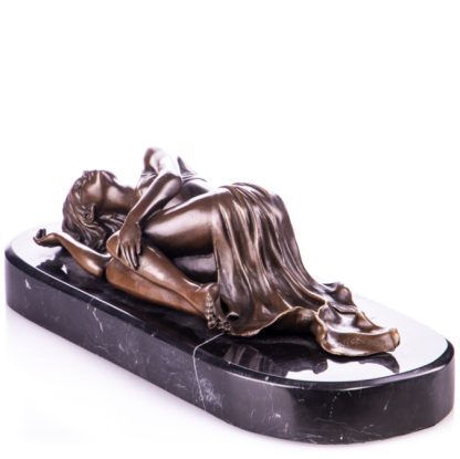 Bronzefigur Lady - liegend 10x30x11cm2