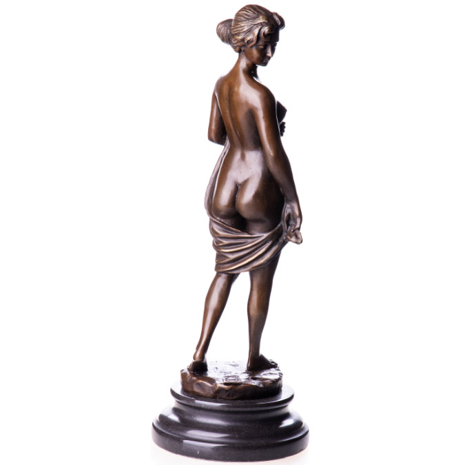 Bronzefigur Lady - stehend mit Tuch 35cm2 Bronzefigur Lady - stehend mit Tuch 35cm2