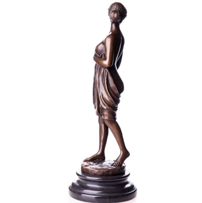 Bronzefigur Lady - stehend mit Tuch 35cm3 Bronze Figur "Lady - stehend mit Tuch" 35cm – Bild 3