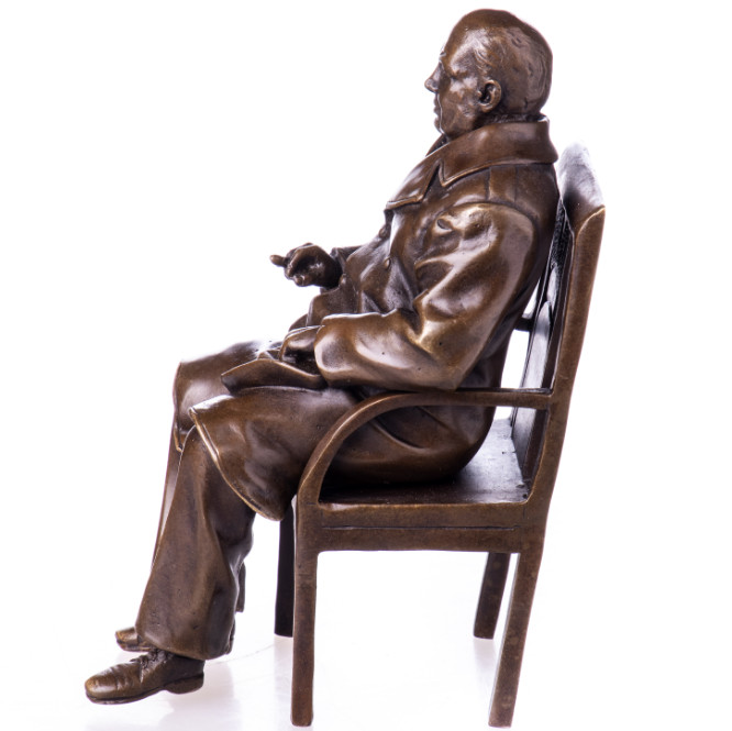 Bronzefigur Politik Winston Churchill 17x9x11cm3 Bronzefigur Politik Winston Churchill 17x9x11cm – Bild 3
