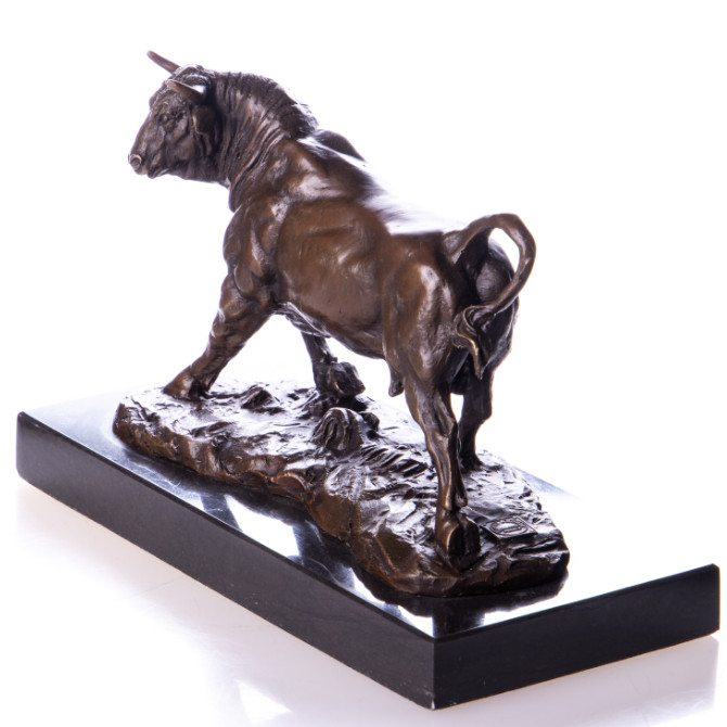 Bronzefigur Stier stehend 15x21x10cm3 Bronze Figur Tier "Stier stehend" 15x21x10cm – Bild 3