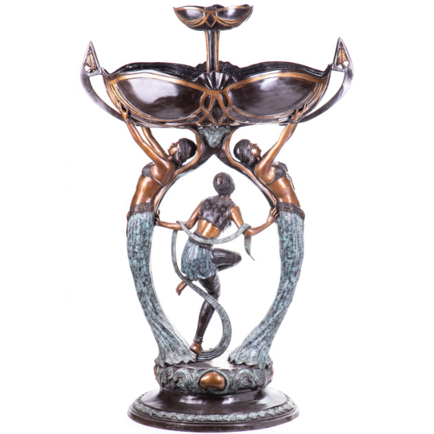 Bronze Figur Art Deco Bronzebrunnen Tänzerinnen 135cm2 Bronze Figur Art Deco Bronzebrunnen Tänzerinnen 135cm2