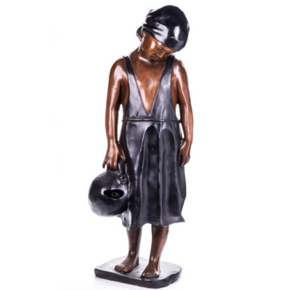 Bronze Figur Bronzebrunnen Mädchen mit Gießkanne 100cm