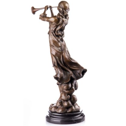 Bronze Figur Frau mit Klarinette 49cm2
