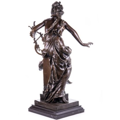 Bronze Figur Frau mit Lyra 128cm2