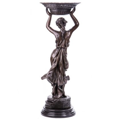 Bronze Figur "Frau mit Schale" 115cm – Bild 3