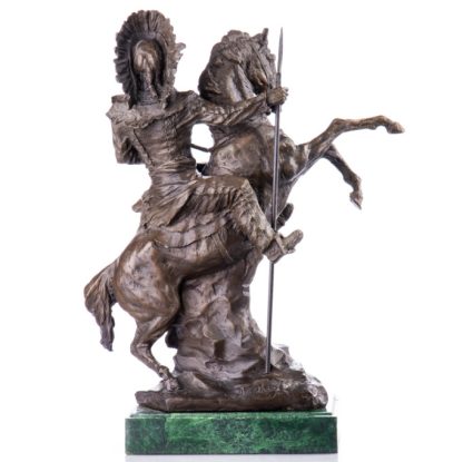 Bronze Figur Western "Indianerhäuptling zu Pferd" 45cm – Bild 3