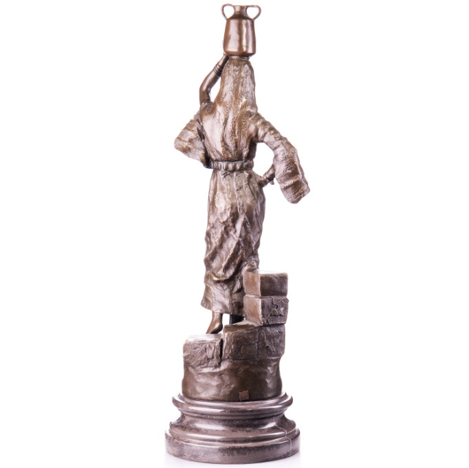 Bronzefigur Frau mit Amphore 62cm4 Bronze Figur "Frau mit Amphore" 62cm – Bild 4