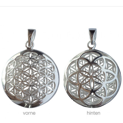 Anhänger Blume Saat des Lebens Silber 925 25mm Anhänger Blume Saat des Lebens Silber 925 25mm