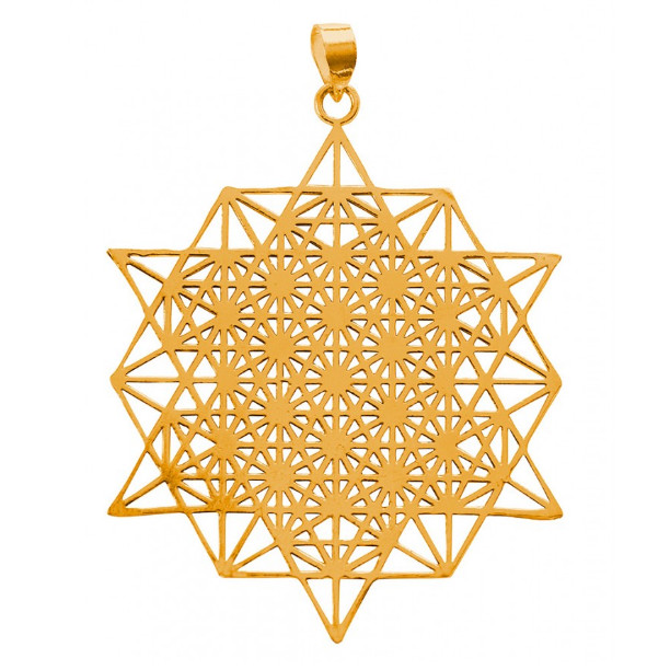 Anhänger 64-Tetraeder Messing 6cm Anhänger 64-Tetraeder Messing 6cm