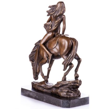 Bronzefigur Lady auf Pferd 42cm4 416x418 - Bronze Figur "Lady - auf Pferd" 42cm
