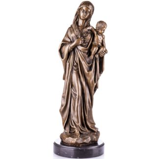 Bronzefigur Madonna mit Kind 58cm
