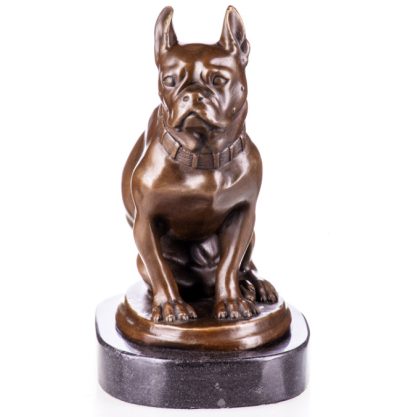 Bronze Figur Tier "Hund sitzend" 24cm