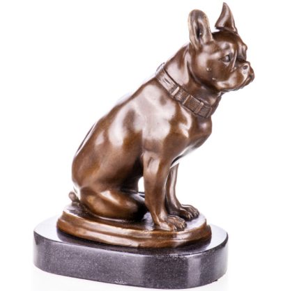 Bronze Figur Tier "Hund sitzend" 24cm – Bild 3