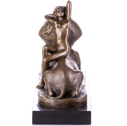 Moderne Bronze Figur Lady auf Sphynx 24x32x12cm3 416x413 - Moderne Bronze Figur "Lady - auf Sphynx" 24x32x12cm