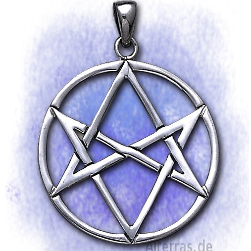 Anhänger Magisches Hexagramm aus 925-Silber