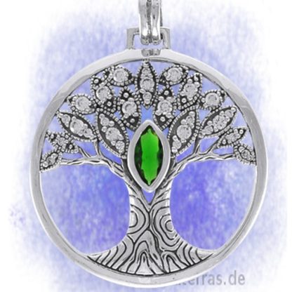Anhänger Kristallbaum aus 925-Silber