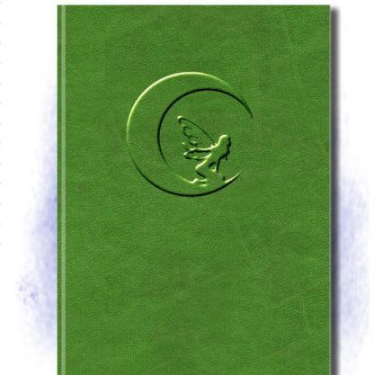 Blankobuch Notizbuch Kleine Fee auf Halbmond