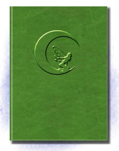 Blankobuch Notizbuch Kleine Fee auf Halbmond2