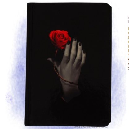 Blankobuch Notizbuch Rose mit Hand