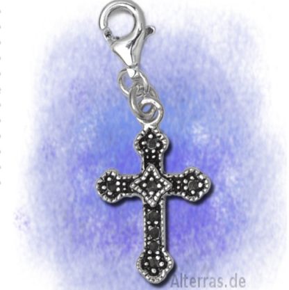 Charm-Clip Kreuz aus 925-Silber