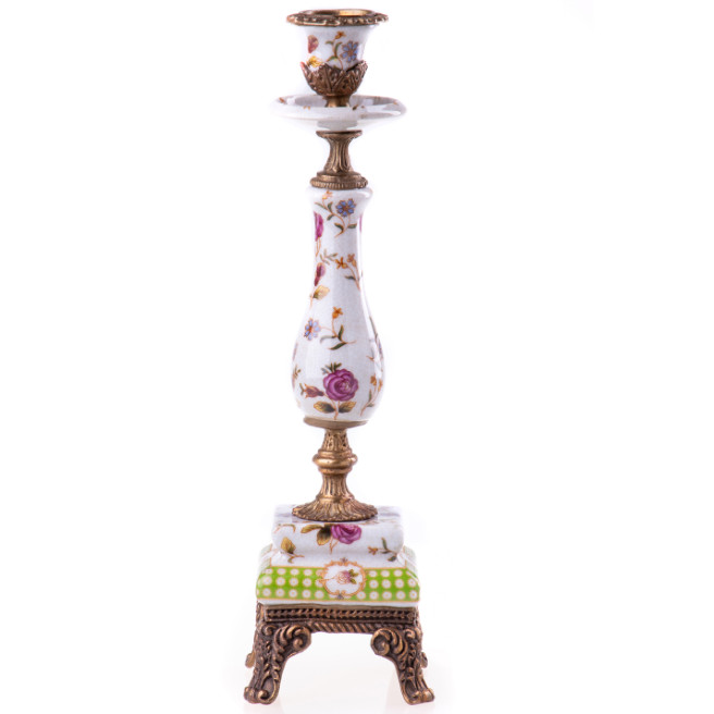 Kerzenständer mit Blume 29x8x8cm Kerzenständer mit Blume 29x8x8cm - Kerzenständer mit Blume 29x8x8cm