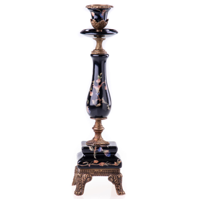 Kerzenständer mit Orchidee 29x8x8cm Kerzenständer mit Orchidee 29x8x8cm