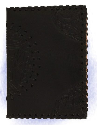 Leder-Blankobuch Notizbuch Ledereinband keltisch schwarz2