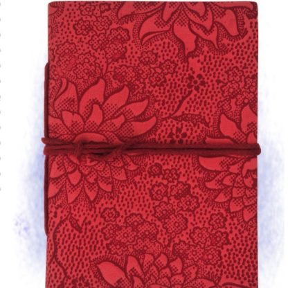 Leder-Blankobuch Notizbuch Lotusblüten
