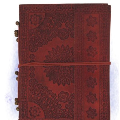Leder-Blankobuch Notizbuch mit Lederklappeinband
